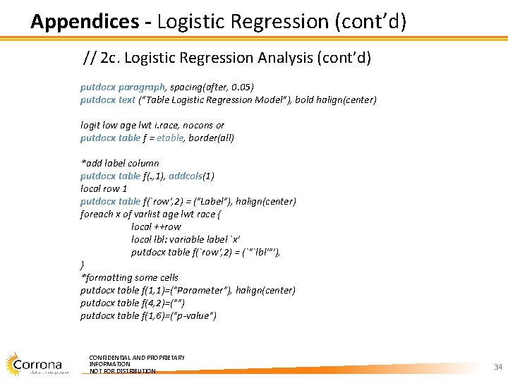 Appendices - Logistic Regression (cont’d) // 2 c. Logistic Regression Analysis (cont’d) putdocx paragraph, Appendices - Logistic Regression (cont’d) // 2 c. Logistic Regression Analysis (cont’d) putdocx paragraph,