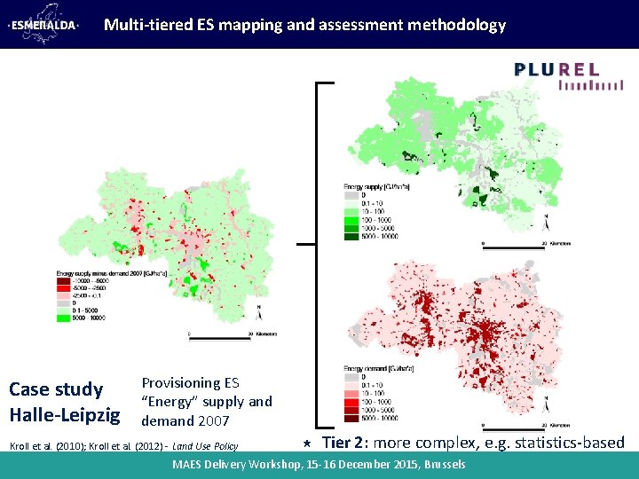 Multi-tiered ES mapping and assessment methodology Case study Halle-Leipzig Provisioning ES “Energy” supply and