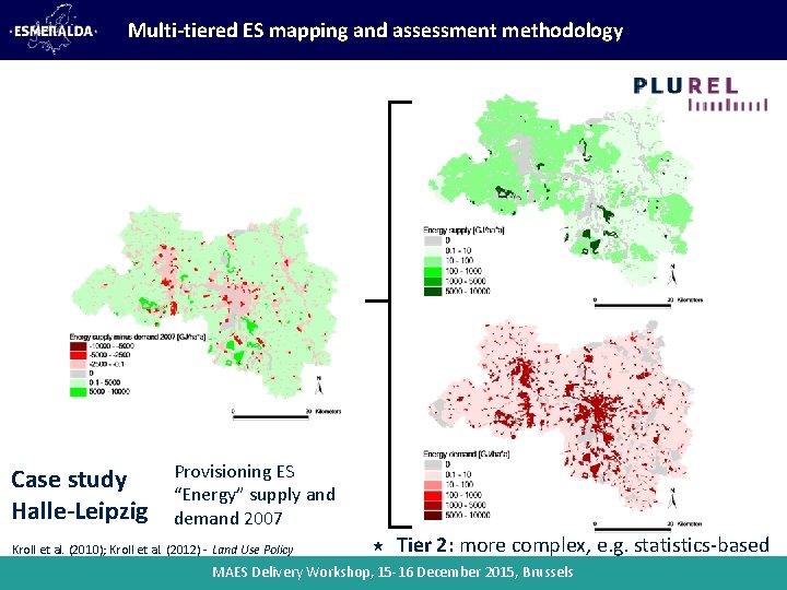 Multi-tiered ES mapping and assessment methodology Case study Halle-Leipzig Provisioning ES “Energy” supply and