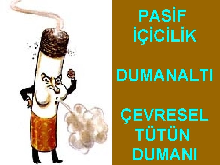 PASİF İÇİCİLİK DUMANALTI ÇEVRESEL TÜTÜN DUMANI 
