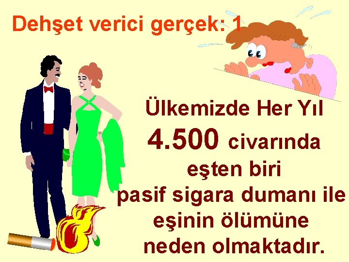 Dehşet verici gerçek: 1 Ülkemizde Her Yıl 4. 500 civarında eşten biri pasif sigara