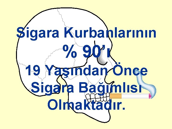 Sigara Kurbanlarının % 90’ı 19 Yaşından Önce Sigara Bağımlısı Olmaktadır. . 