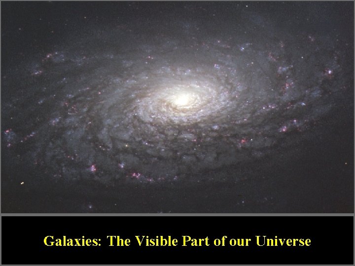 Galaxies: The Visible Part of our Universe 13 