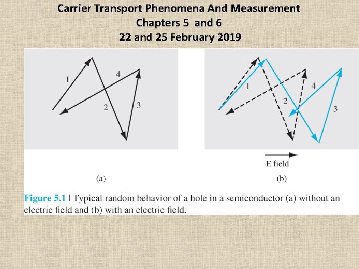 Carrier Transport Phenomena And Measurement Chapters 5 and 6 22 and 25 February 2019 Carrier Transport Phenomena And Measurement Chapters 5 and 6 22 and 25 February 2019