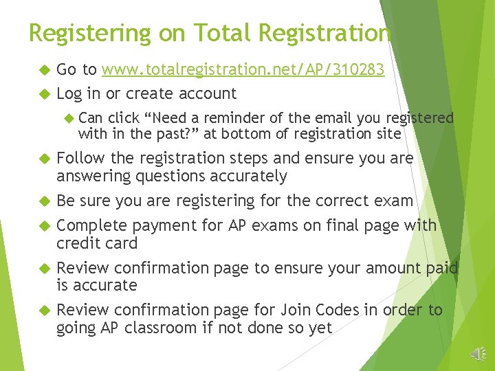 Registering on Total Registration Go to www. totalregistration. net/AP/310283 Log in or create account Registering on Total Registration Go to www. totalregistration. net/AP/310283 Log in or create account