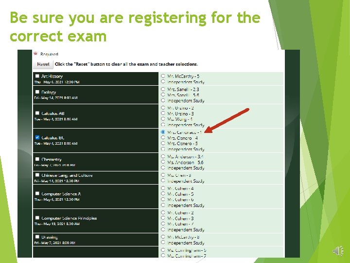 Be sure you are registering for the correct exam Be sure you are registering for the correct exam