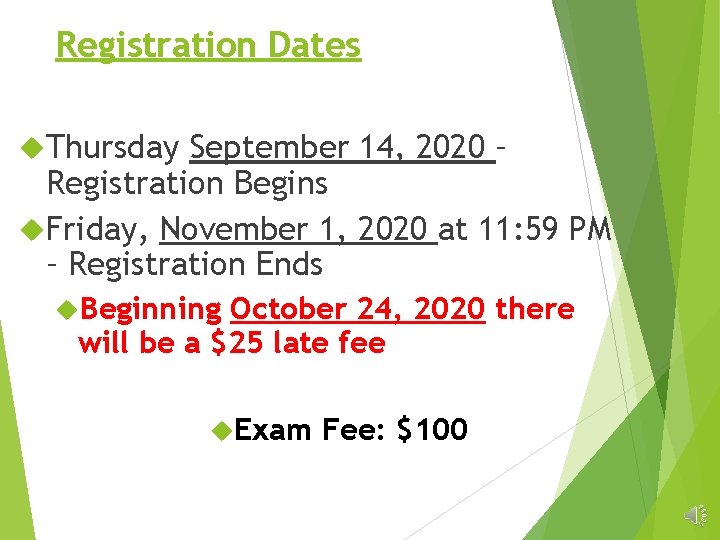Registration Dates Thursday September 14, 2020 – Registration Begins Friday, November 1, 2020 at Registration Dates Thursday September 14, 2020 – Registration Begins Friday, November 1, 2020 at