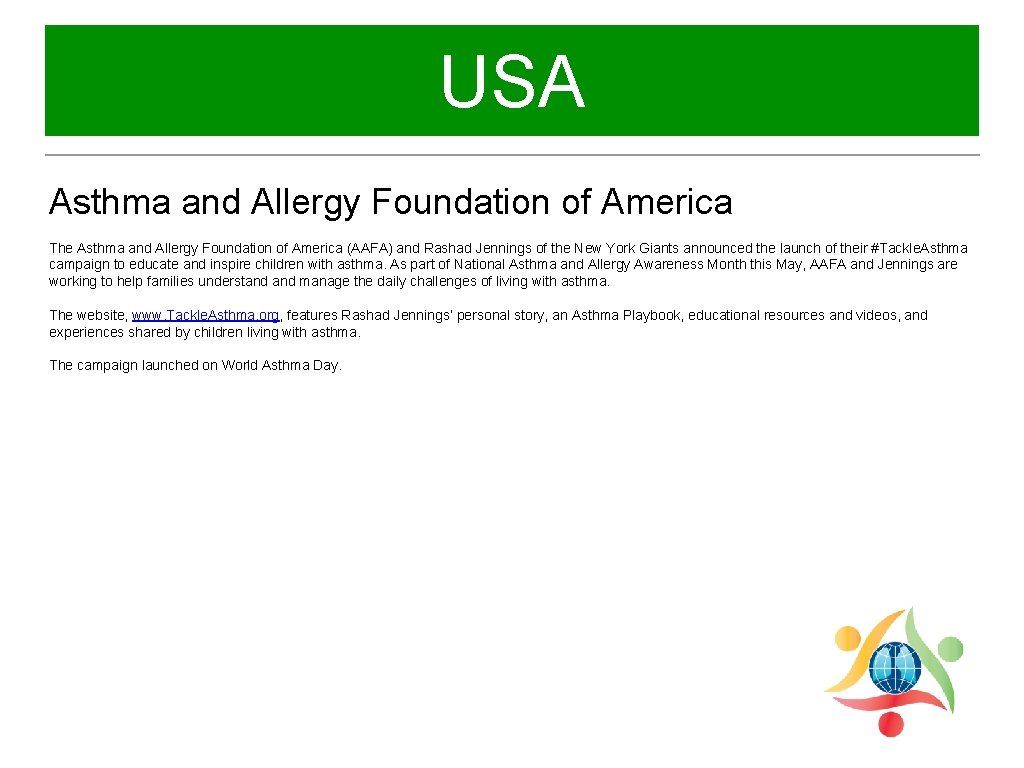 USA Asthma and Allergy Foundation of America The Asthma and Allergy Foundation of America