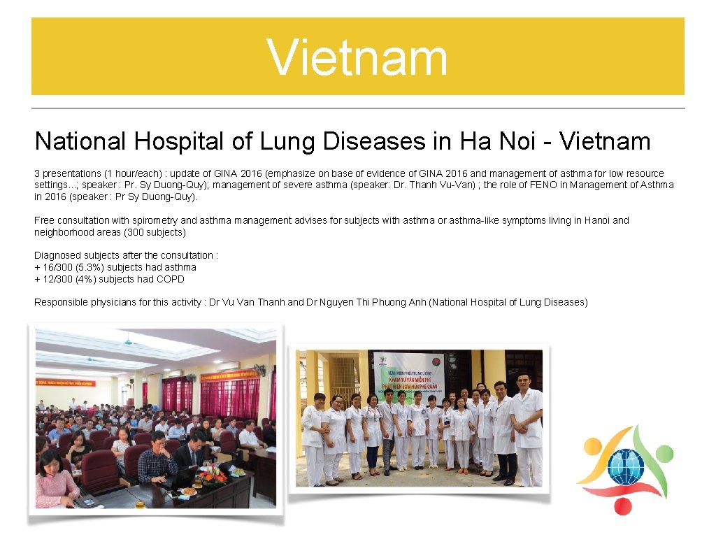 Vietnam National Hospital of Lung Diseases in Ha Noi - Vietnam 3 presentations (1