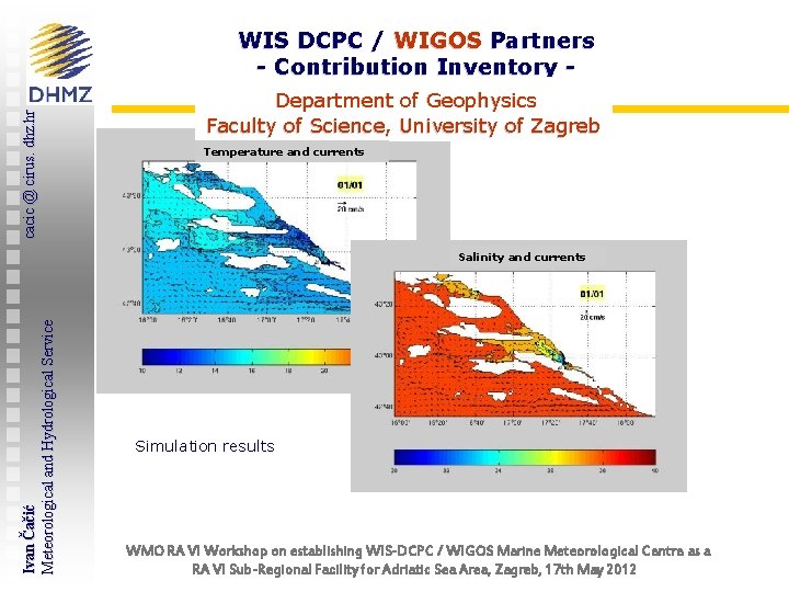 cacic @ cirus. dhz. hr WIS DCPC / WIGOS Partners - Contribution Inventory Department
