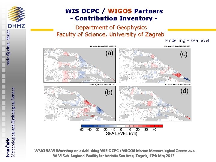 Ivan Čačić Meteorological and Hydrological Service cacic @ cirus. dhz. hr WIS DCPC /