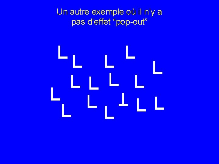 Un autre exemple où il n’y a pas d’effet “pop-out” 