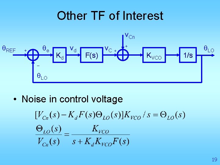 Other TF of Interest v. Cn q. REF qe + Kd vd F(s) v.