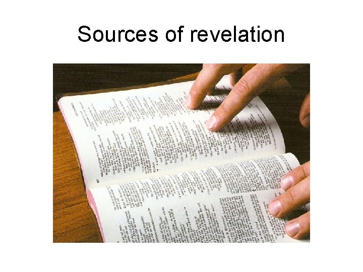 Sources of revelation 