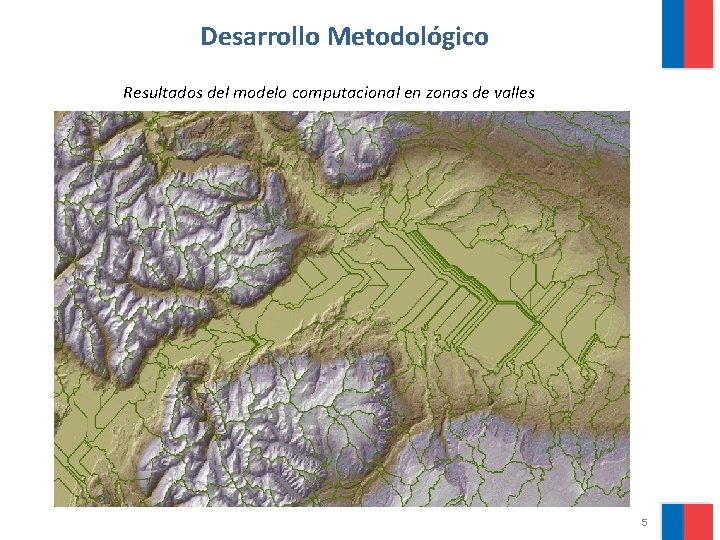 Desarrollo Metodológico Resultados del modelo computacional en zonas de valles 5 