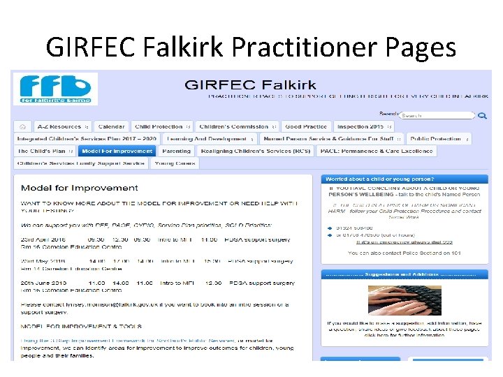 GIRFEC Falkirk Practitioner Pages 