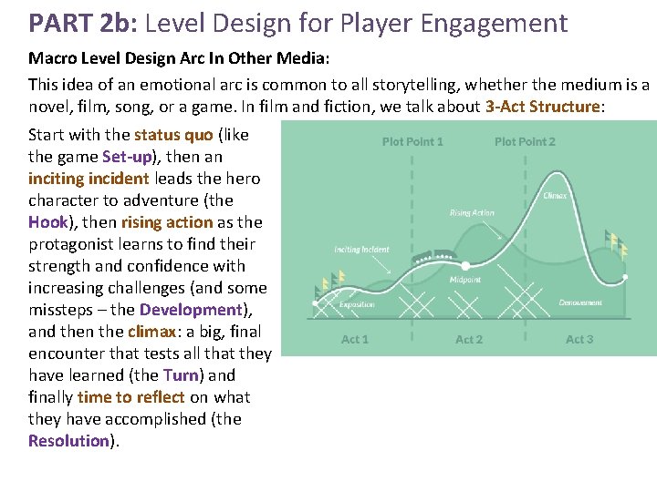 PART 2 b: Level Design for Player Engagement Macro Level Design Arc In Other