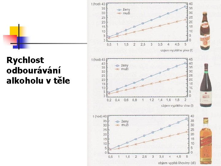 Rychlost odbourávání alkoholu v těle Rychlost odbourávání alkoholu v těle