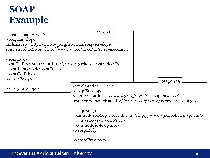 SOAP Example Request <? xml version="1. 0"? > <soap: Envelope xmlns: soap="http: //www. w SOAP Example Request <? xml version="1. 0"? > <soap: Envelope xmlns: soap="http: //www. w