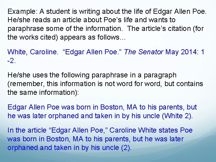 Mla For Essays Basics Intextparenthetical Citations And Works