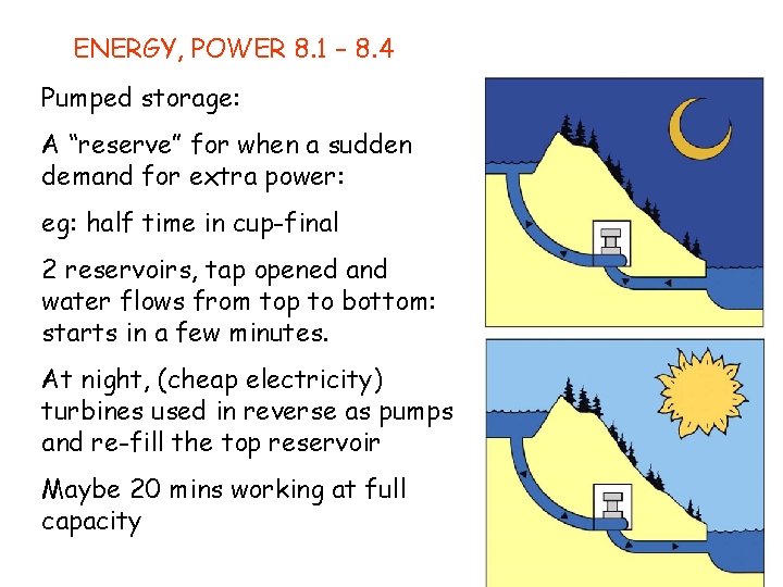ENERGY, POWER 8. 1 – 8. 4 Pumped storage: A “reserve” for when a ENERGY, POWER 8. 1 – 8. 4 Pumped storage: A “reserve” for when a