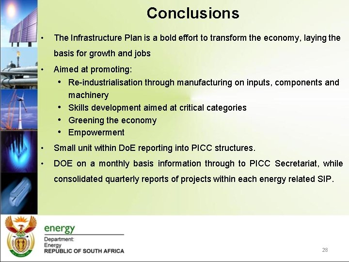 Conclusions • The Infrastructure Plan is a bold effort to transform the economy, laying Conclusions • The Infrastructure Plan is a bold effort to transform the economy, laying