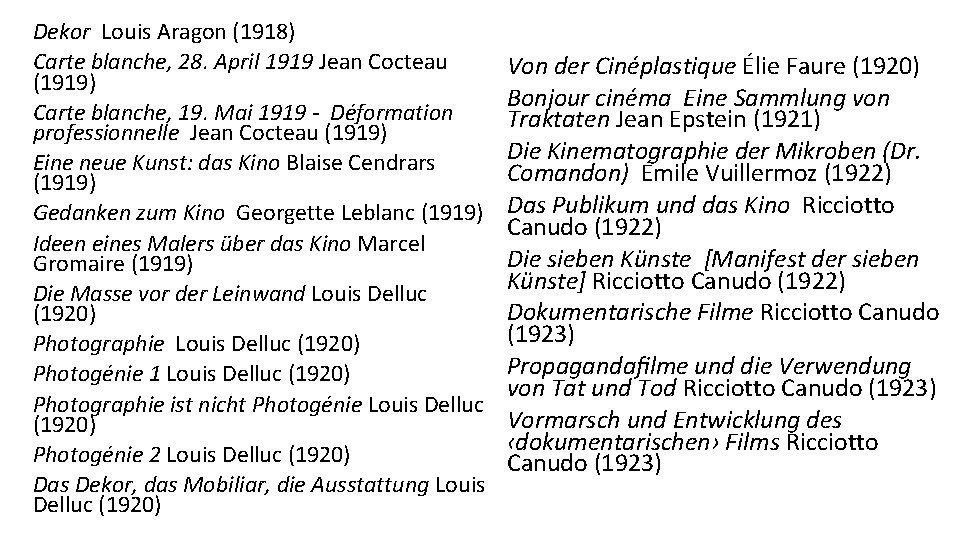 Dekor Louis Aragon (1918) Carte blanche, 28. April 1919 Jean Cocteau (1919) Carte blanche,