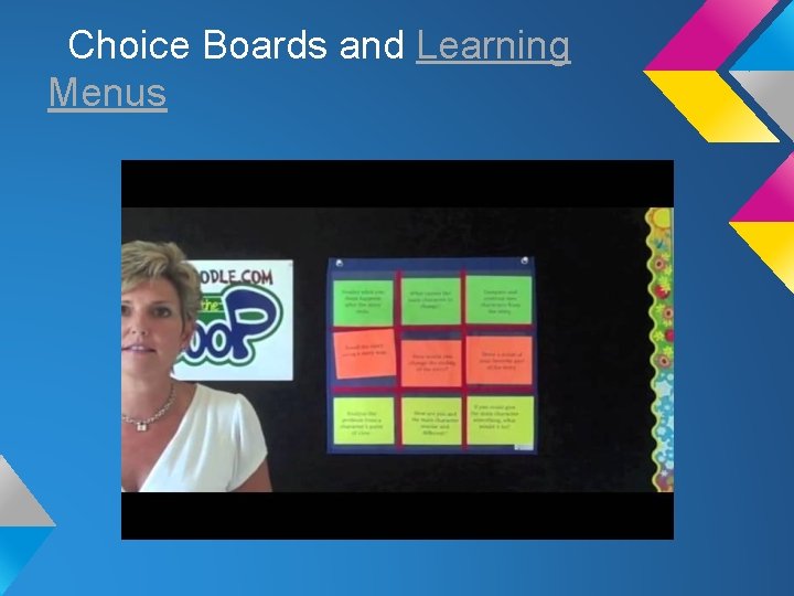 Choice Boards and Learning Menus 