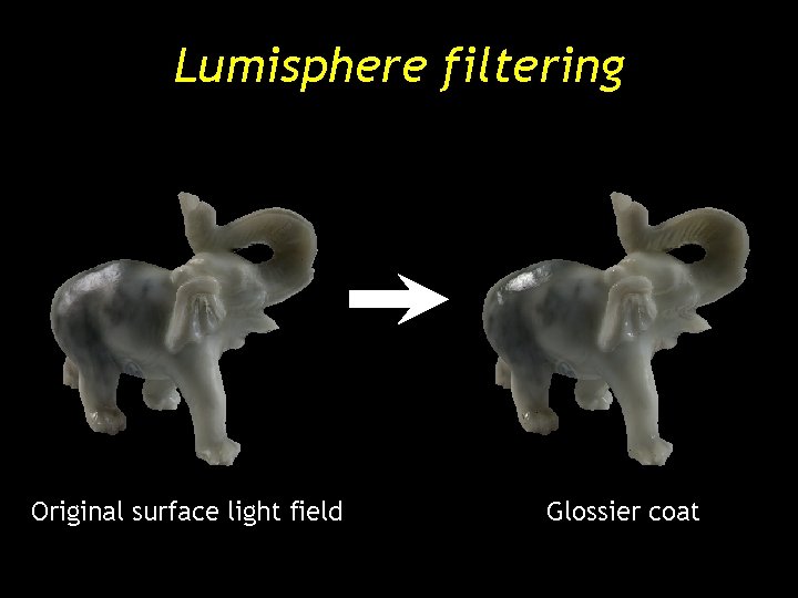 Lumisphere filtering Original surface light field Glossier coat Lumisphere filtering Original surface light field Glossier coat