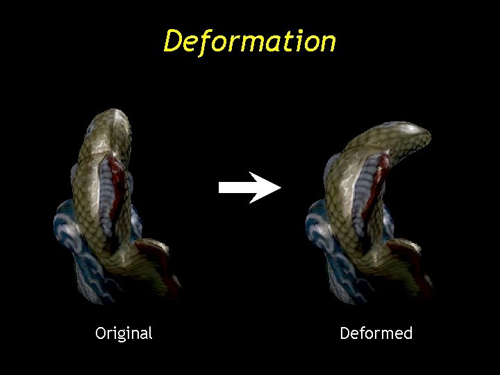 Deformation Original Deformed Deformation Original Deformed