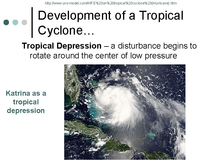 http: //www. uvs-model. com/WFE%20 on%20 tropical%20 cyclone%20(Hurricane). htm Development of a Tropical Cyclone… Tropical