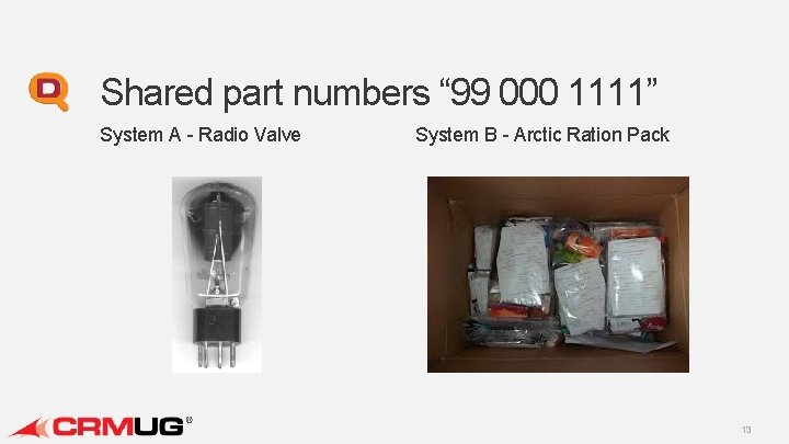 Shared part numbers “ 99 000 1111” System A - Radio Valve System B