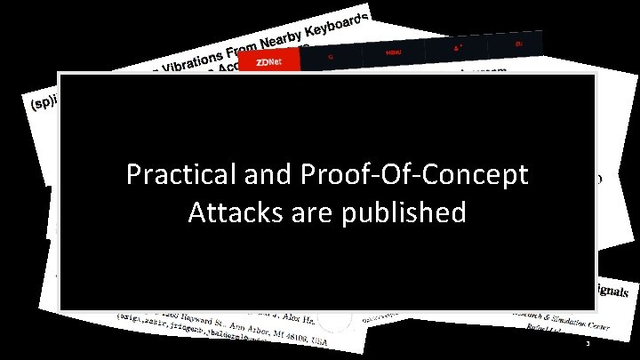 Practical and Proof-Of-Concept Attacks are published 3 