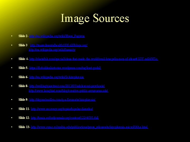 Image Sources • Slide 2 - http: //en. wikipedia. org/wiki/Ebers_Papyrus • Slide 3 -