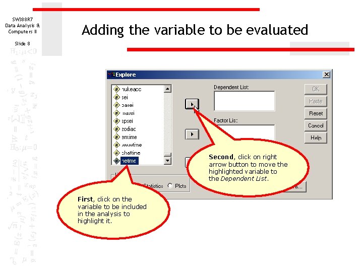 SW 388 R 7 Data Analysis & Computers II Adding the variable to be SW 388 R 7 Data Analysis & Computers II Adding the variable to be