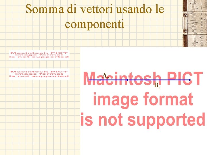 Somma di vettori usando le componenti Ax Bx G. M. - Informatica B-Automazione 2002/03