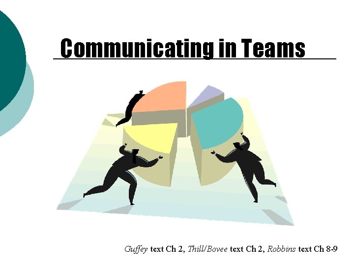 Communicating in Teams Guffey text Ch 2, Thill/Bovee text Ch 2, Robbins text Ch