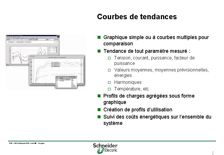 Courbes de tendances n Graphique simple ou à courbes multiples pour comparaison n Tendance