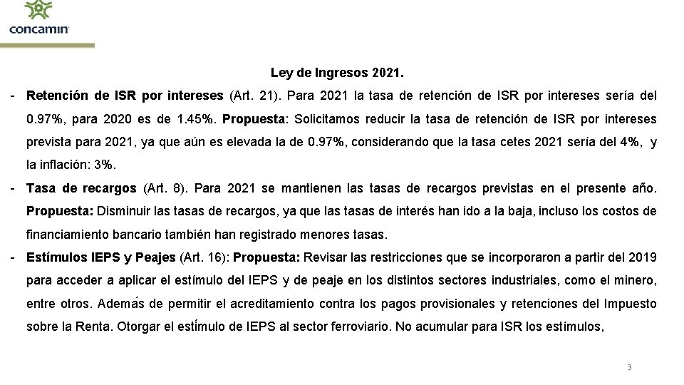 Ley de Ingresos 2021. - Retención de ISR por intereses (Art. 21). Para 2021