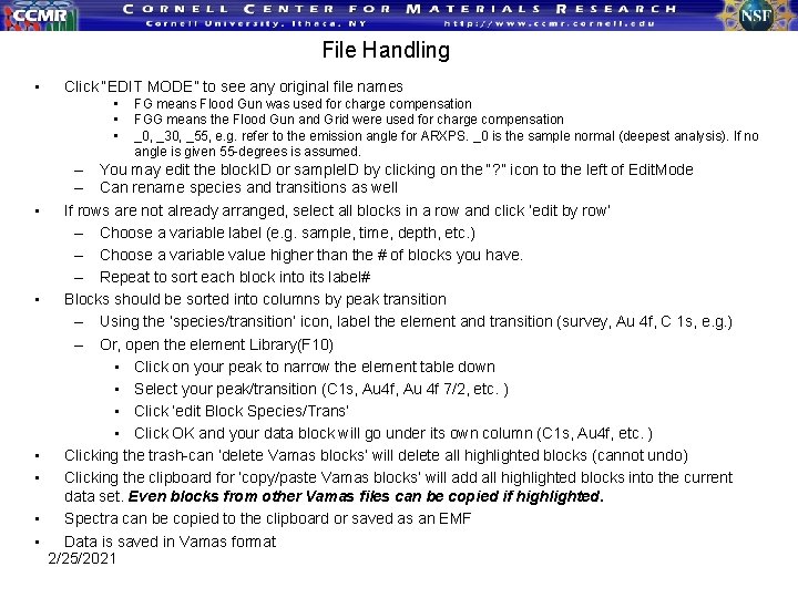 File Handling • Click “EDIT MODE” to see any original file names • • File Handling • Click “EDIT MODE” to see any original file names • •