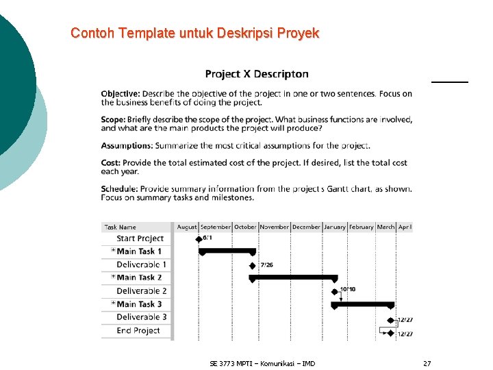 Contoh Template untuk Deskripsi Proyek SE 3773 MPTI – Komunikasi – IMD 27 