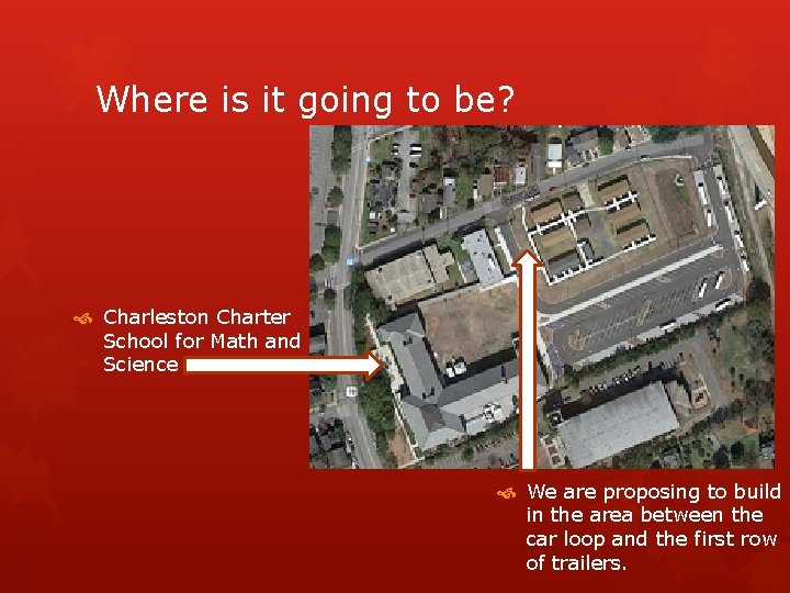 Where is it going to be? Charleston Charter School for Math and Science We
