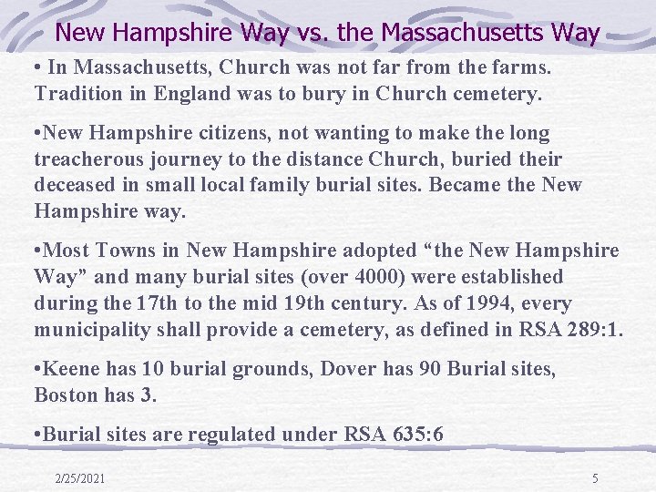 New Hampshire Way vs. the Massachusetts Way • In Massachusetts, Church was not far New Hampshire Way vs. the Massachusetts Way • In Massachusetts, Church was not far