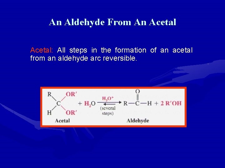 An Aldehyde From An Acetal: All steps in the formation of an acetal from