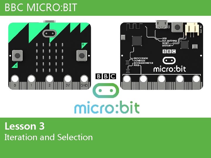 BBC MICRO: BIT Lesson 3 Iteration and Selection 