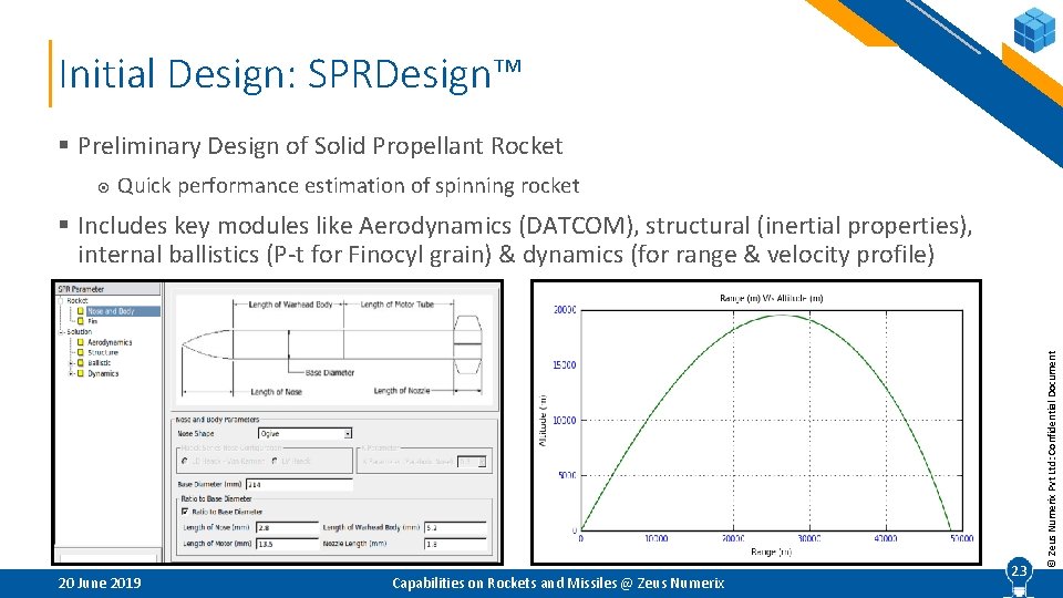 Initial Design: SPRDesign™ § Preliminary Design of Solid Propellant Rocket Quick performance estimation of