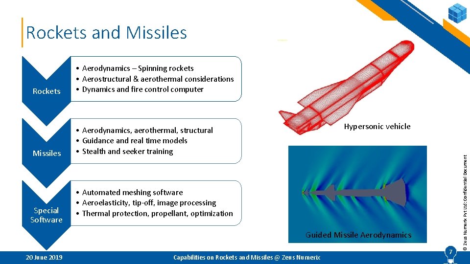Rockets and Missiles • Aerodynamics, aerothermal, structural • Guidance and real time models •