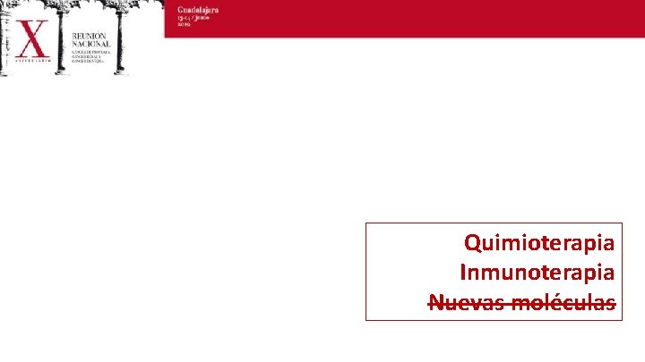 Quimioterapia Inmunoterapia Nuevas moléculas 
