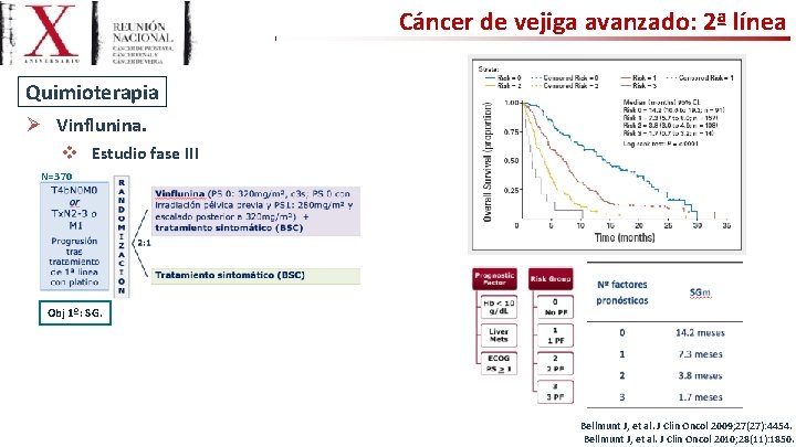 Cáncer de vejiga avanzado: 2ª línea Quimioterapia Ø Vinflunina. v Estudio fase III N=370