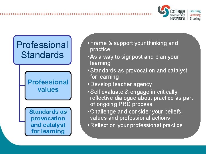 Professional Standards Why sustainability matters What role do